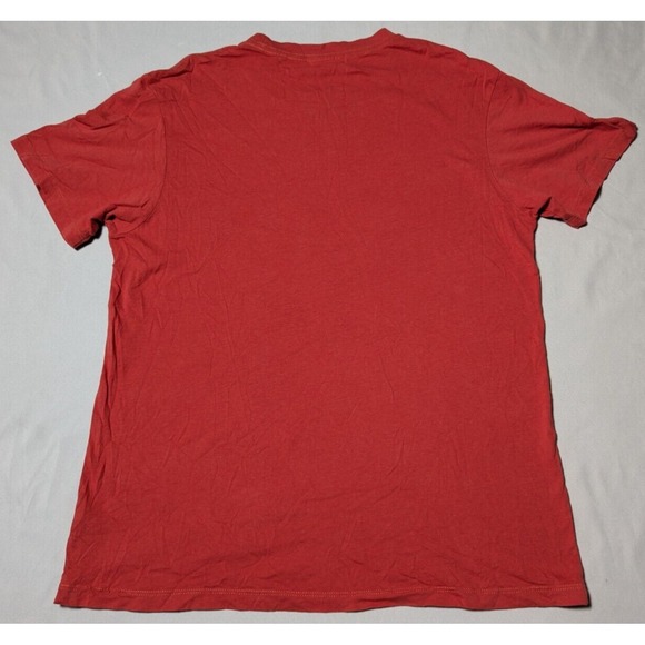 GUESS INTERNATIONAL REBELS Men Large Red Cotton Graphic Print T-Shirt - Picture 12 of 15